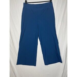New York And Company Women Cropped Pants Size XXL Blue Pull On Stretch